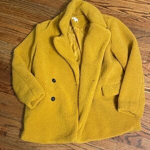 BP Mustard Yellow Teddy Coat